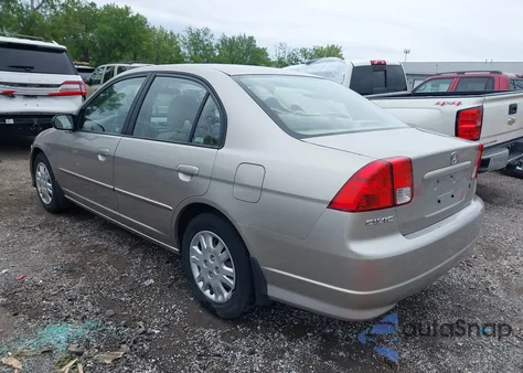 2004 Honda Civic Lx из США, поврежденный, VIN 1HGES15594L009778
